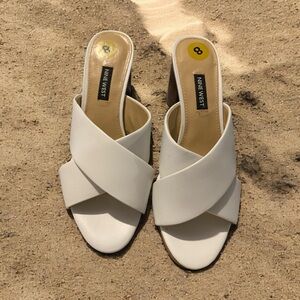 Nine West White Sandals